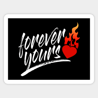 Simple and Romantic Forever Yours Valentine Quote Sticker